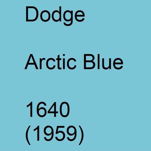 Dodge, Arctic Blue, 1640 (1959).